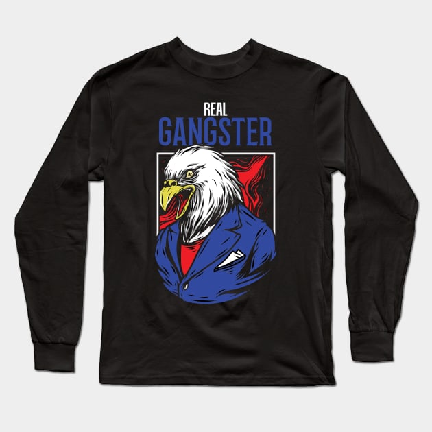 Real Gangster Long Sleeve T-Shirt by MonkeyLogick